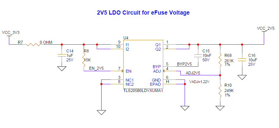 2V5 regulator circuit