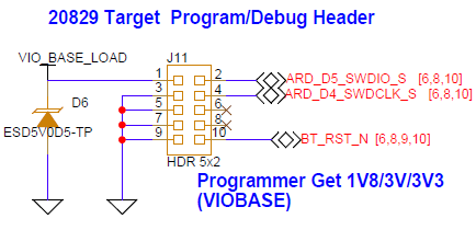 10-pin SWD programming/Debug header