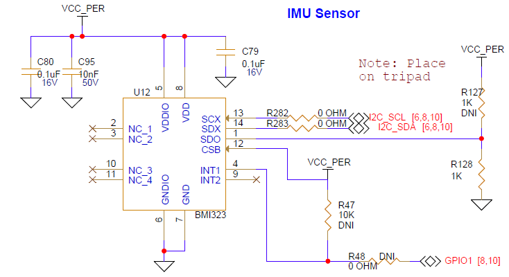 IMU sensor circuit