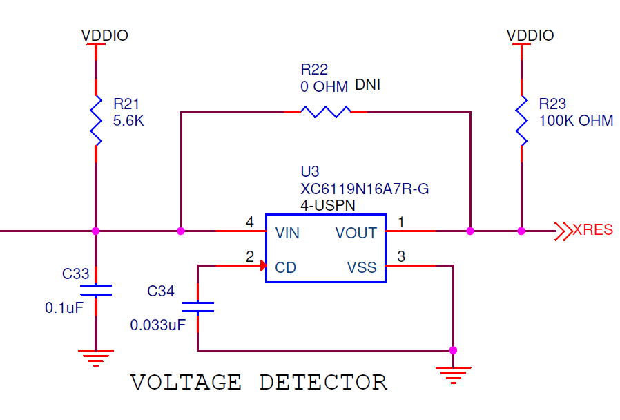 Voltage detector circuit in the carrier module
