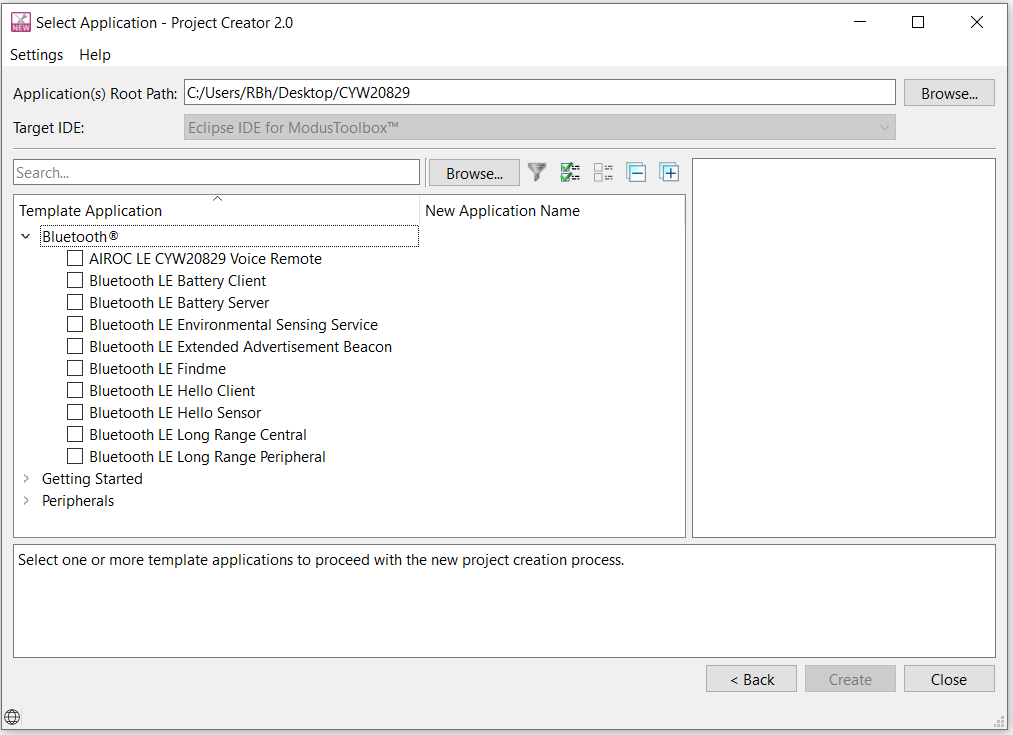 Code examples in ModusToolbox™